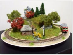盆ラマ 「シグナルと水車小屋」